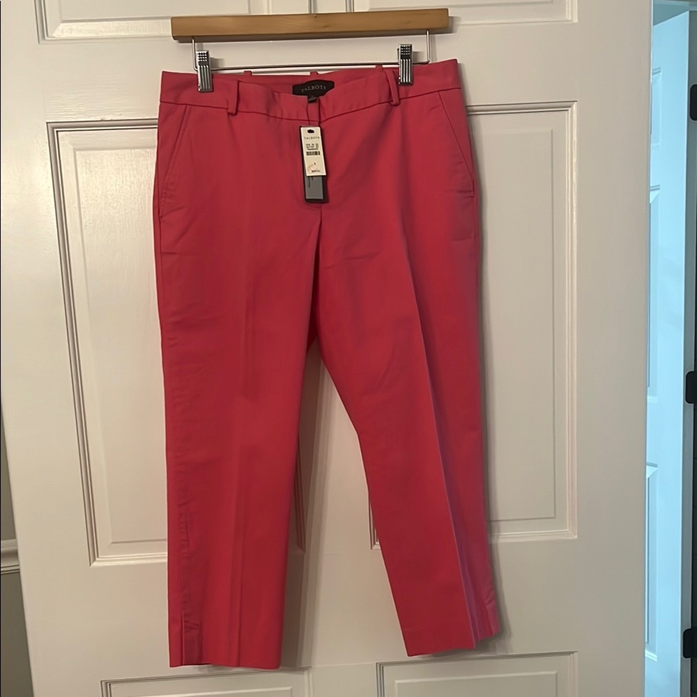 NWT Talbots Pink Crop Pants Size 4